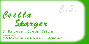 csilla sparger business card